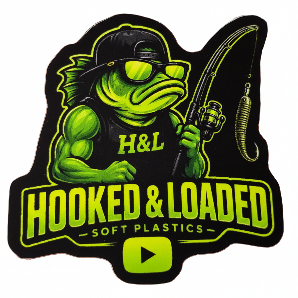 Hooked and loaded sticker 3”
